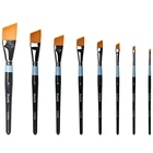 8 шт.лот 233DS высококачественная кисть для рисования акриловыми красками Taklon Hair с деревянной ручкой