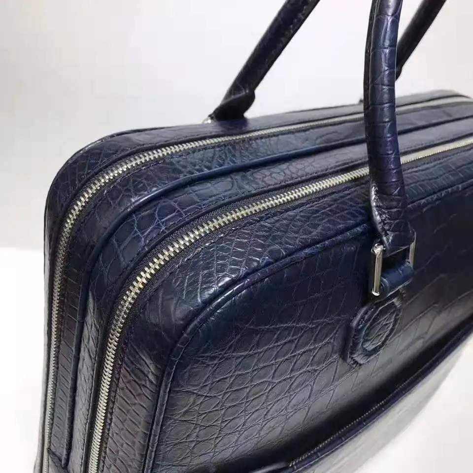100% натуральная из натуральной крокодиловой кожи мужской портфель сумка