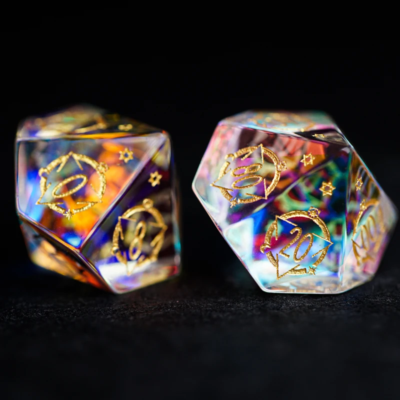 

Symphony Crystal Starry Sky COC Dice DND Dice Cthulhu Running Team TRPG Dice Magic 20 Magic Array
