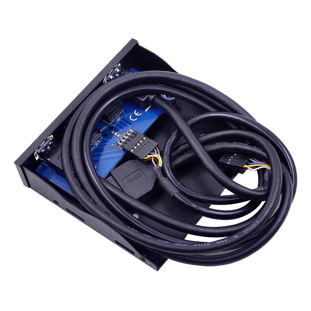 CHIPAL 20Pin 4 порта USB 3,0 концентратор PC Передняя панель кронштейн HD аудио 3,5 мм наушники микрофонный разъем для рабочего стола 3," дисковый отсек