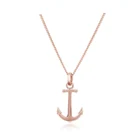 Ожерелье с подвеской-якорем Runda для мужчин и женщин, розовое золото, 55 см, ювелирные изделия из нержавеющей стали 316L, модные новые продукты