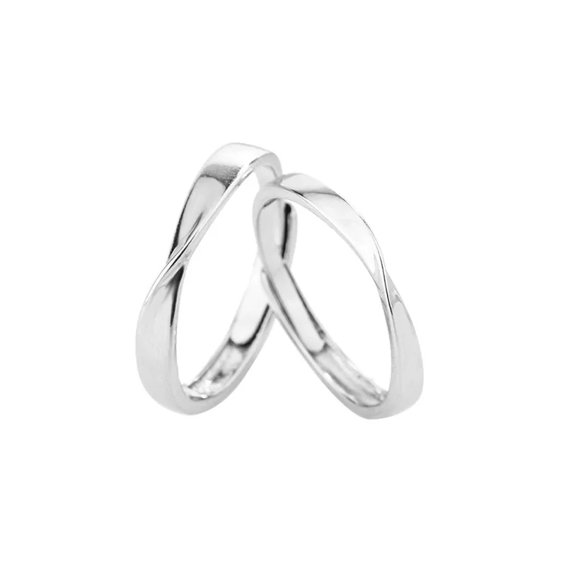 

Mobius Couple Couple Rings Male and Female Ring Twist Simple Ring Student Couple Rings Get Birthday Gift