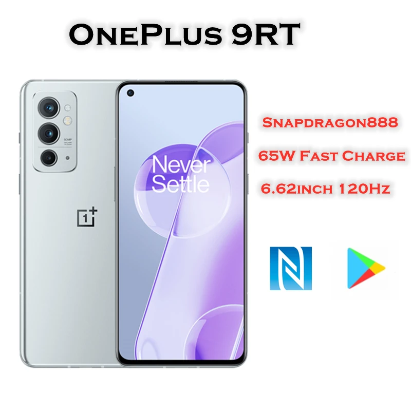 Смартфон OnePlus 9RT 9R T 5G китайский английский 8 ГБ 128 Snapdagon 888 120 Гц 6 62 дюйма AMOLED 65