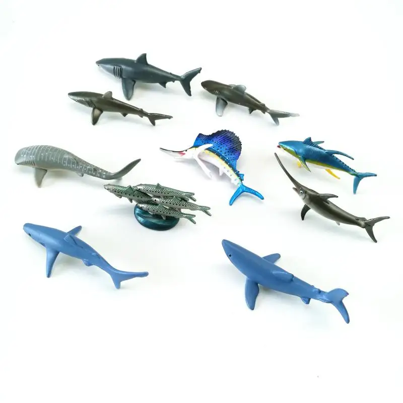 

pvc figure Genuine simulation model toy shark set