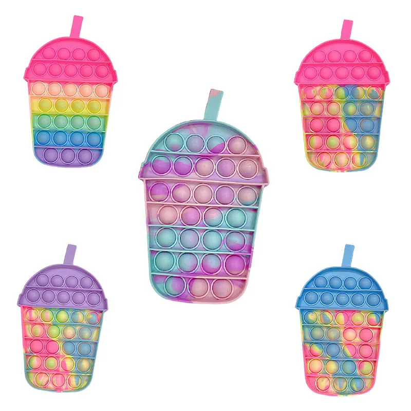 

Новые игрушки-антистресс для девочек, милые игрушки-антистресс, игрушки-антистресс для детей, игрушки-антистресс с, пузырьки, чашка для моло...