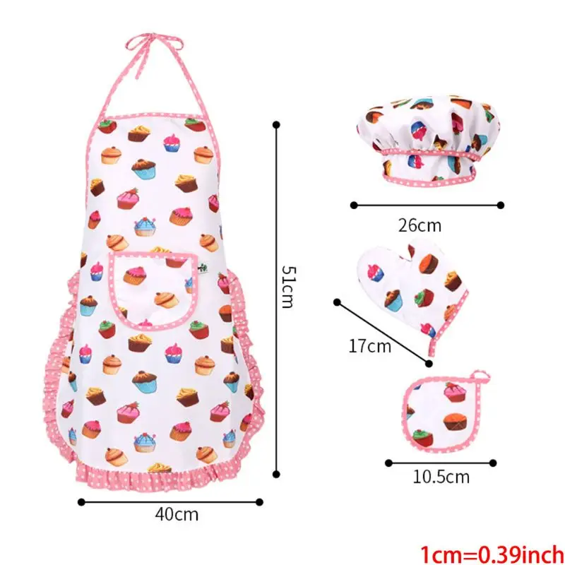 

13Pcs Chef Role Play Set with Dress up Costume and Kitchen Accessories Kids Pretend Play Toy Set Cookies Toys For baby girl