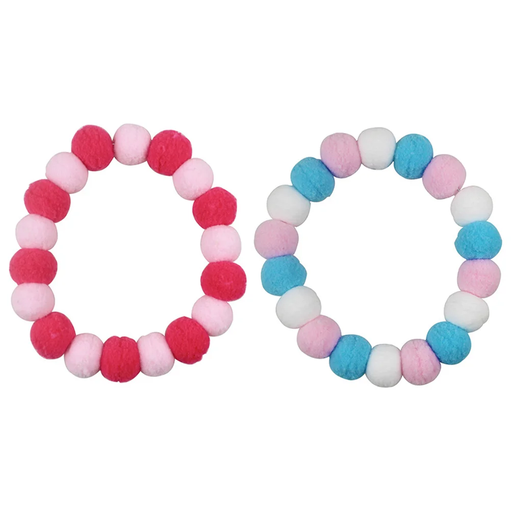 

2Pcs Pet Cat Dog Collar Puppy Necklace Plush Design Festival Birthday Gift