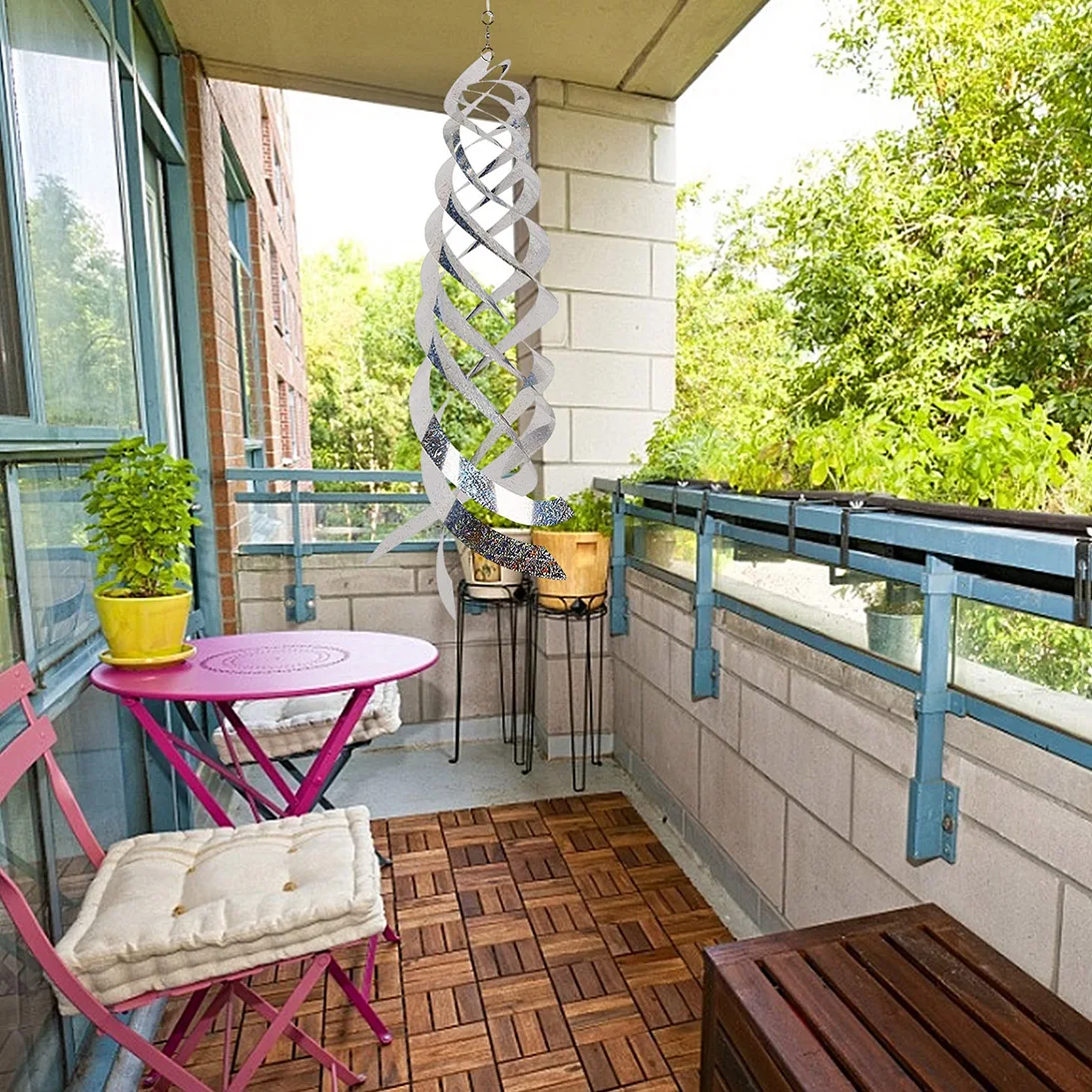 Репеллент для птиц серебряный Спиннер из майлара вращающийся отражающий