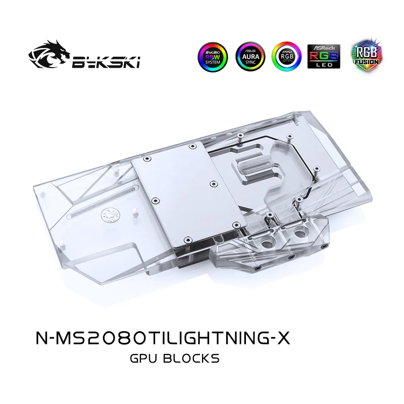 Bykski Water Block use for MSI RTX2080TI LIGHTNING / Full Cover Copper Radiator Block/3PIN 5V A-RGB 4PIN 12V RGB | Компьютеры и офис