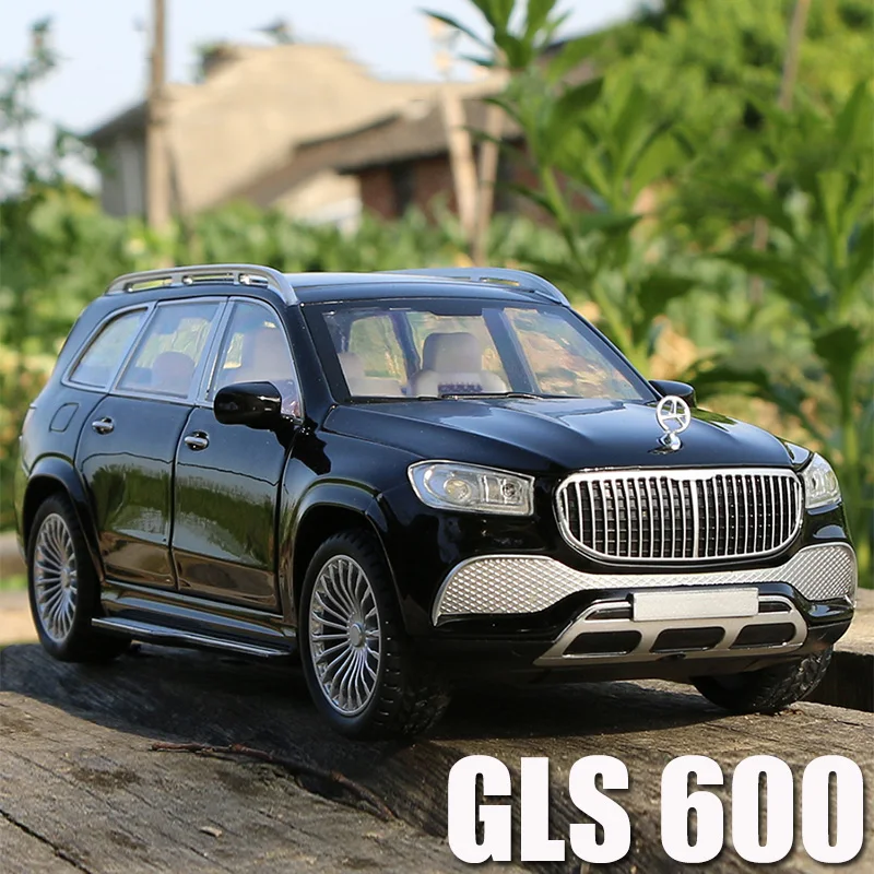 

Модель автомобиля Maybach GLS Class GLS600 из сплава, литой металлический игрушечный автомобиль, Коллекционная модель со звуком светильник кой, детск...