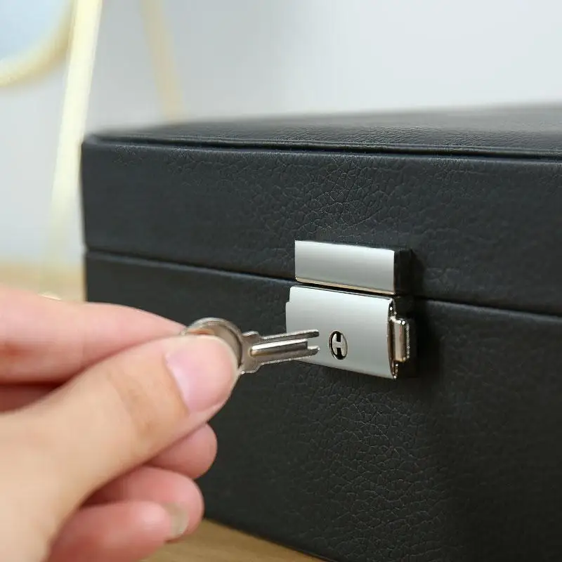 

PU Leather Jewelry Storage Display Portable European-Style Multi-Function Packaging Box With Drawer Winter Gift