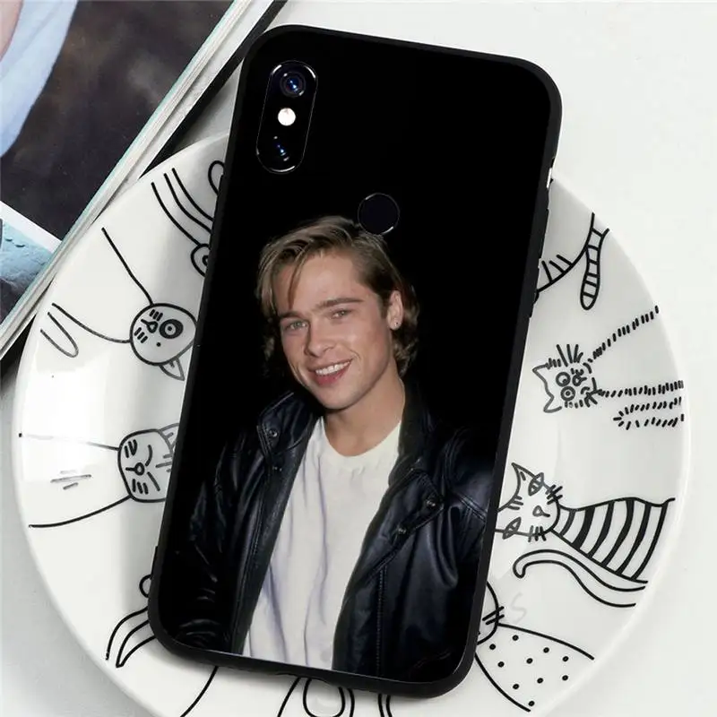 

American film actors Brad Pitt Phone Case For Xiaomi Redmi note 7 8 9 t k30 max3 9 s 10 pro lite