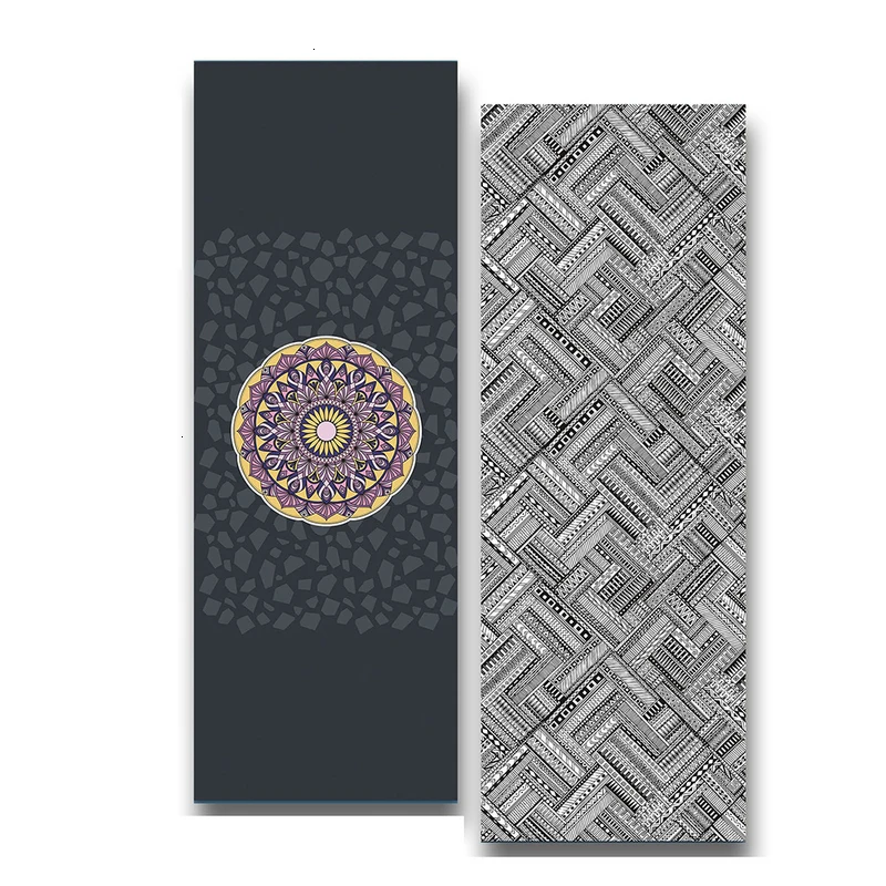 Женский Коврик для йоги 1 мм поглощающее пот полотенце двухсторонний Спортивный