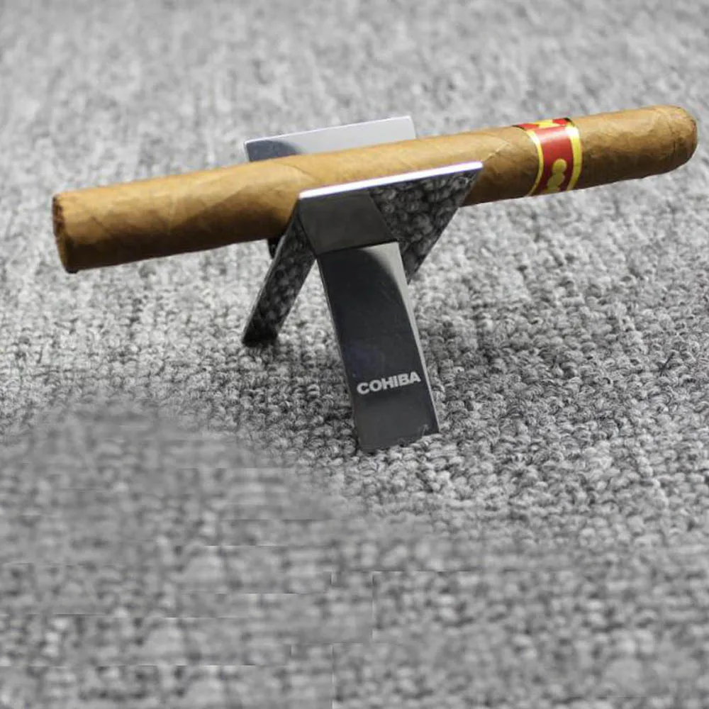 1X крутой держатель сигарет COHIBA из нержавеющей стали серебристый цвет