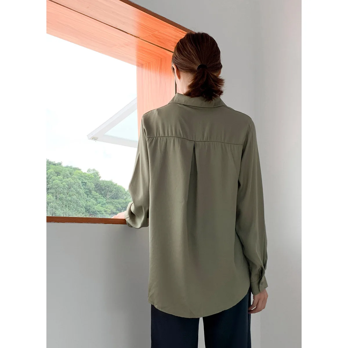 Уличная одежда женская рубашка свободная блузка в стиле оверсайз хлопковые топы