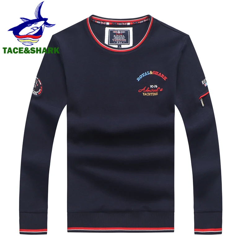Толстовка TACE & SHARK Мужская с вышивкой Модный свитшот желтой акулой деловой