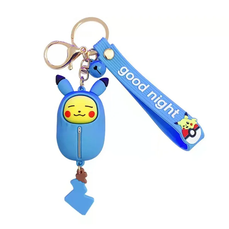 

Action Figure Model Toy Pokemon Pikachu Creative Sleep Keychain Couple Bag Ornaments