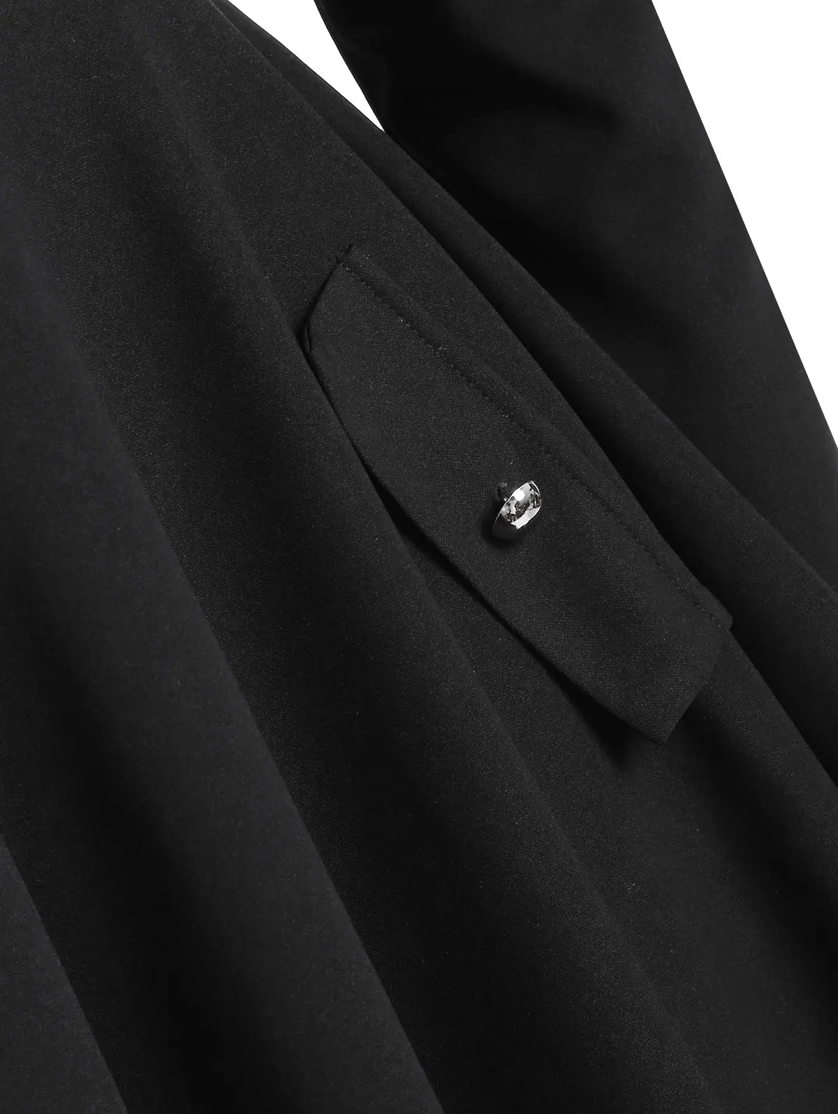 Женский Тренч с капюшоном ROSEGAL асимметричный однотонный плащ со шнуровкой и