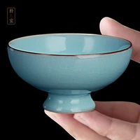 bosom kiln li tinghuai pure manual your kiln mouth purple iron foot cups cup master cup ruzhou your porcelain by hand