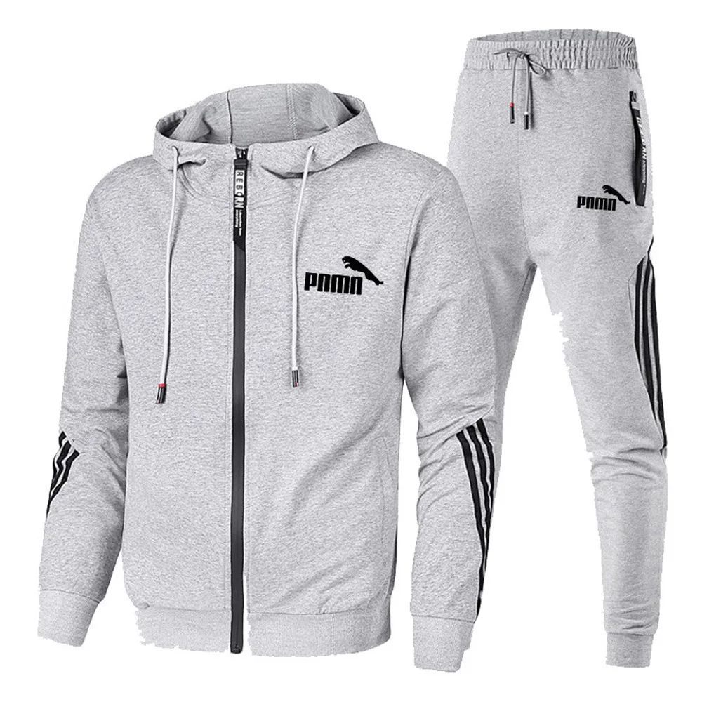 

New Men's Casual Sports Two-piece Suit Sweater Hoodie Printing