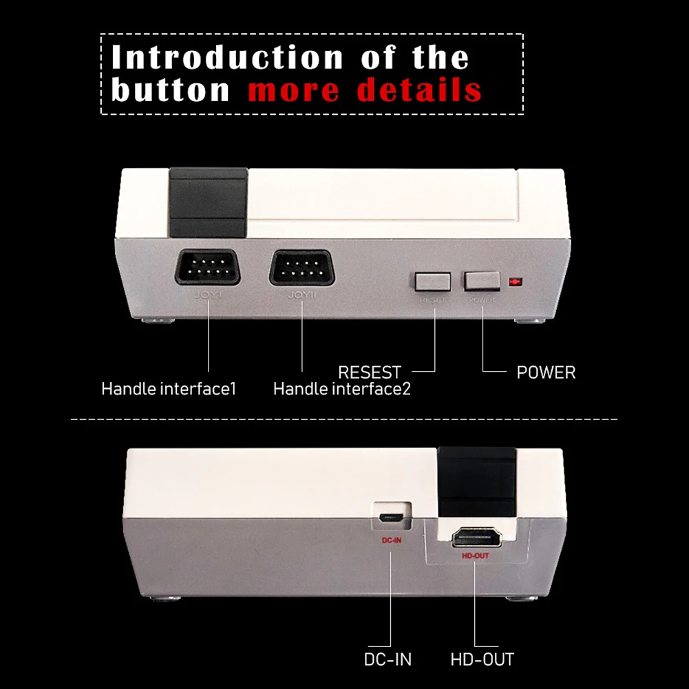 Классическая игровая мини-консоль NES в ретро стиле 621 игр HDMI-совместимый игровой