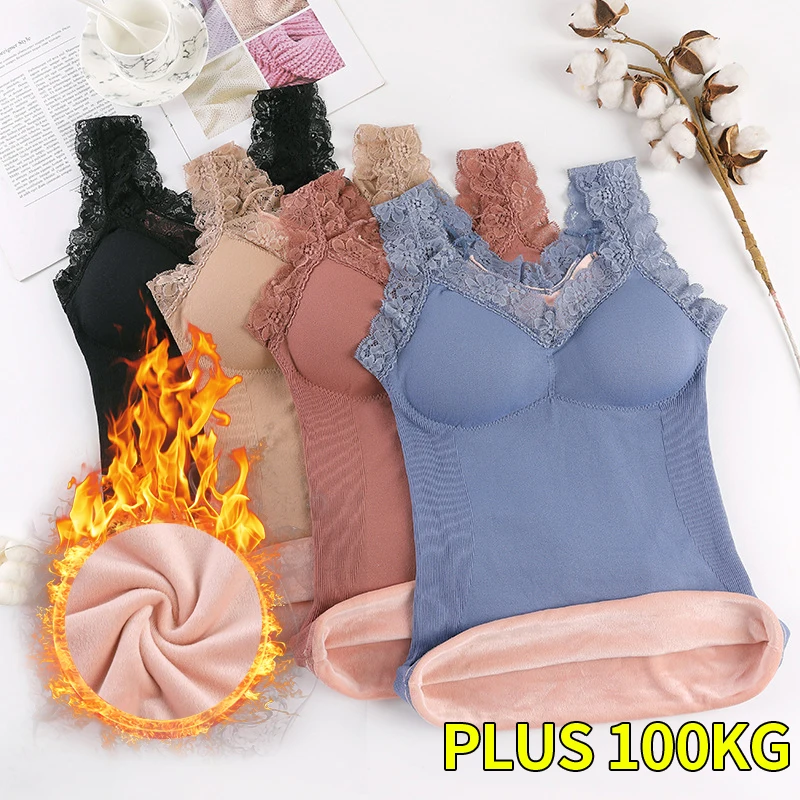 

Thermal Underwear Plus size Vest Thermo Lingerie Woman Winter Clothing Warm Top Inner Wear Thermo Shirt Undershirt Intimate