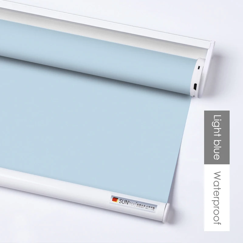 light blue Sunfree интеллектуальные электрические рольставни DC 5 в беспроводной литиевый аккумулятор жиронепроницаемый, водонепроницаемый автоматический рольставни для офиса/дома - Цвет: light blue
