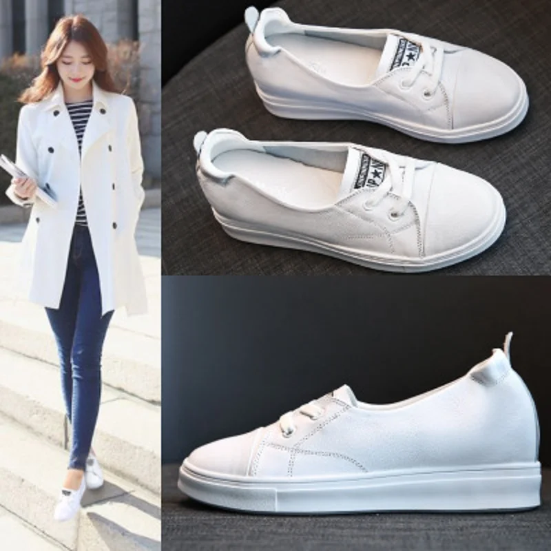 

Для женщин обувь на каждый день; сырой обувь Женский 2019, весна, лето, новинка, дикий, толстые, рост, из дышащего материала, женская обувь, в Кор...