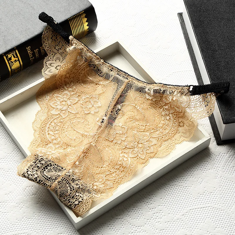 Женские Мужские трусы с низкой талией сексуальные прозрачные кружевные трусики