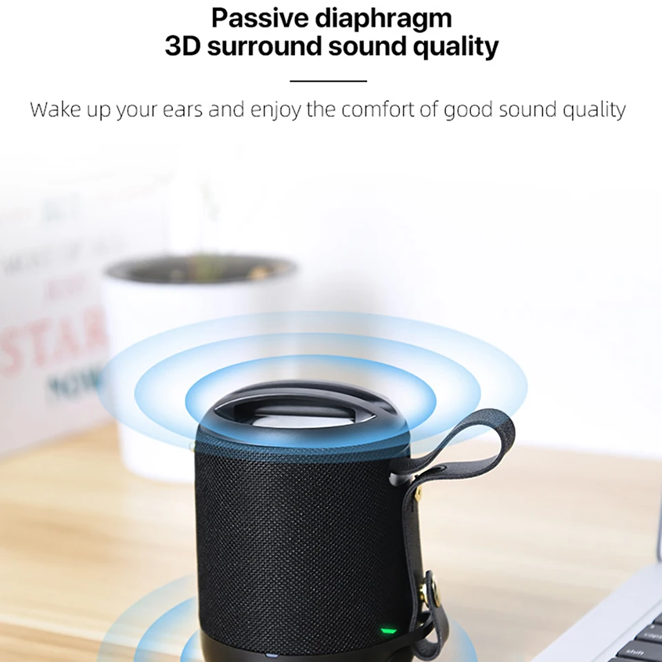 Открытый Bluetooth динамик беспроводной креативный Водонепроницаемый 3D шокирующий звук объемный 5 Вт стерео музыка объемный Поддержка FM TFCard
