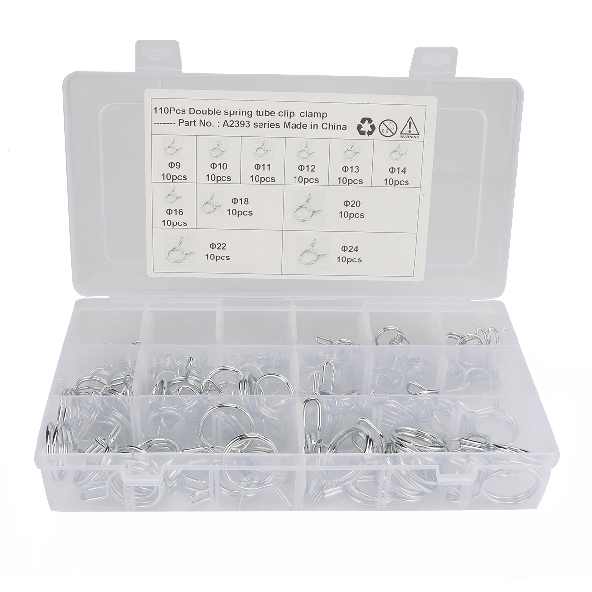 

[Комбинация] 110 шт.-пружинный зажим с двойным проводом, двойной зажим для провода, зажим для водопроводной трубы, зажим для топливной трубы, з...