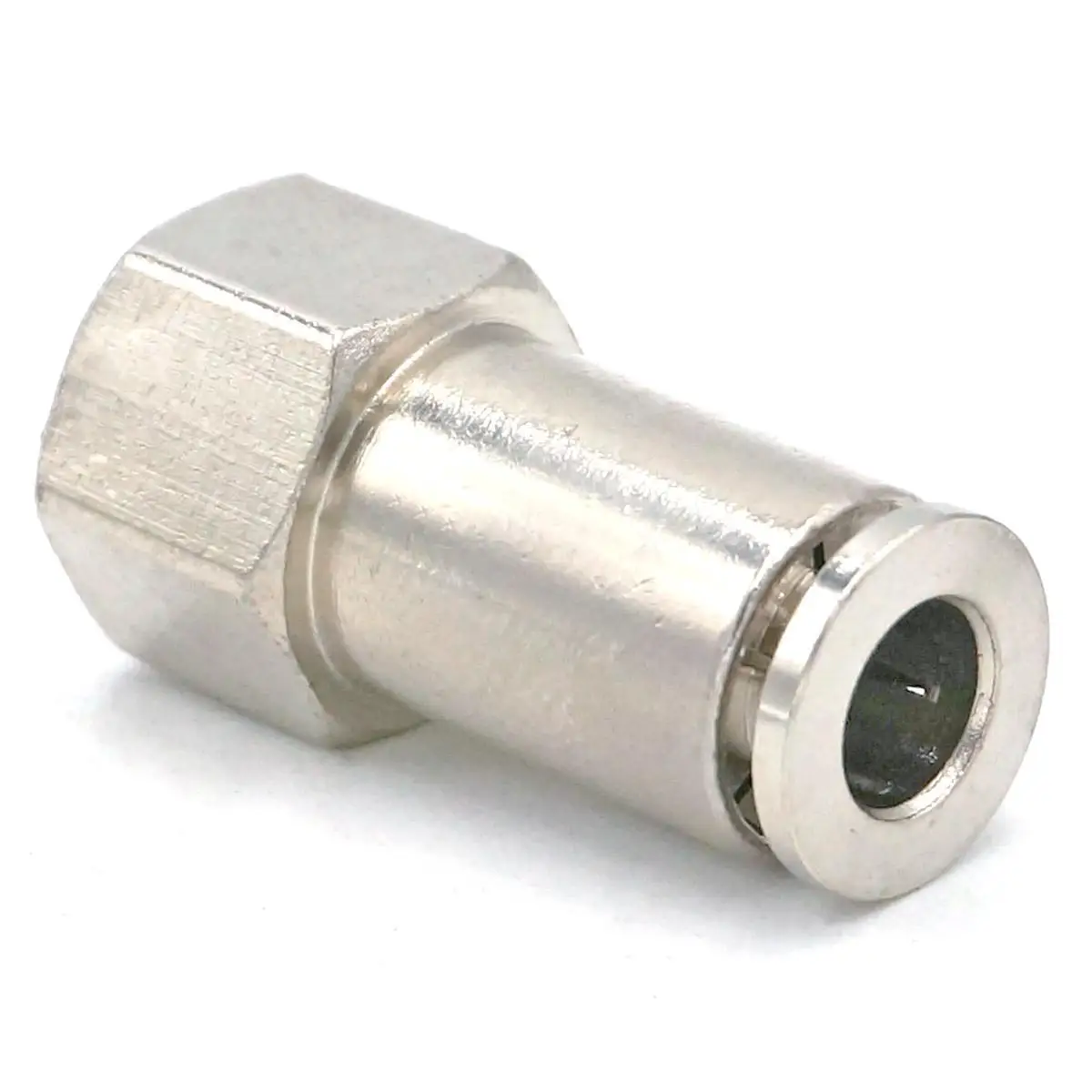 1/8 &quotBSP Female to Fit Tube O/D 6 мм Пневматический никелевый латунный пусковой соединитель