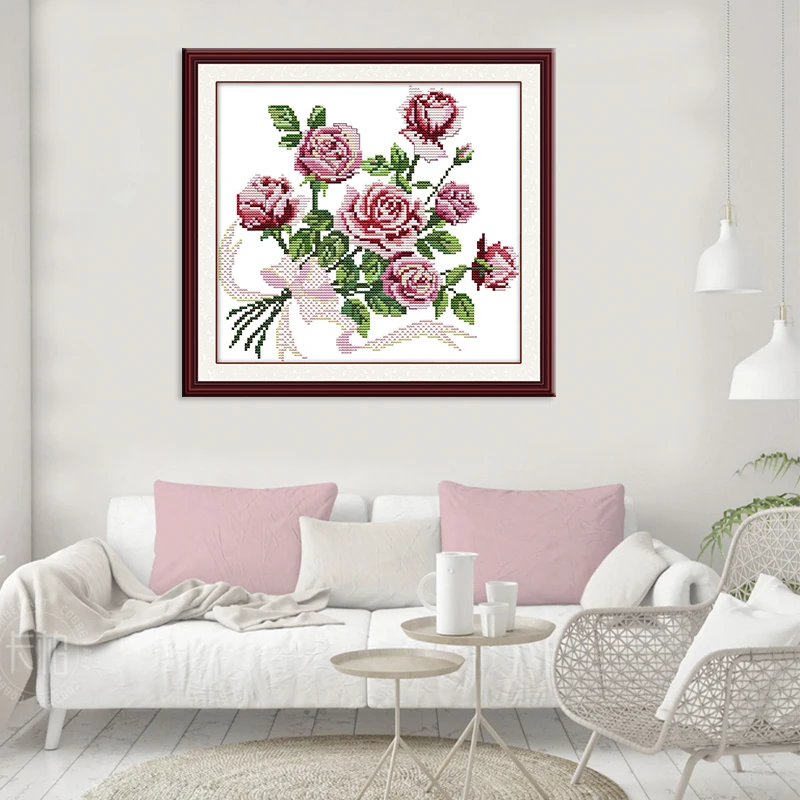 Набор для вышивки крестиком Joy Sunday с принтом 11 и 14CT китайские наборы | Дом сад