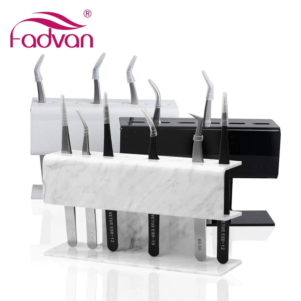 Акриловый Пинцет Fadvan удобный и прочный черный белый пинцет с 8 отверстиями для