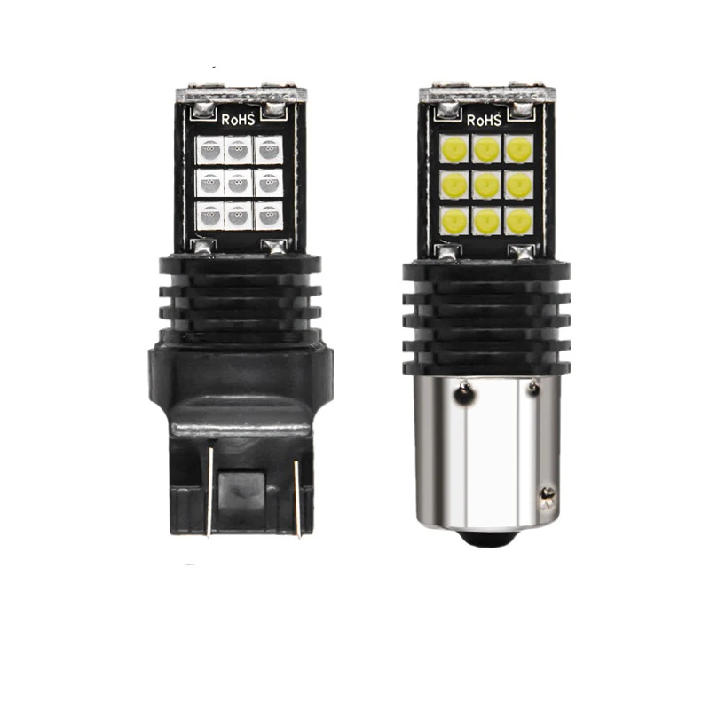 Автомобильный светодиодный стоп светильник 1157 1156 7440 7443 3030 24SMD S25 поворотный