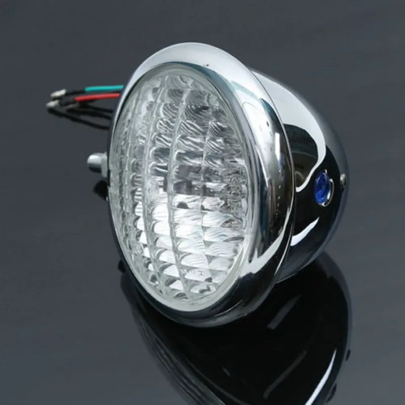 Мотоциклетная черная/хромированная 4 &quotметаллическая H4 мини-Фара на заказ для