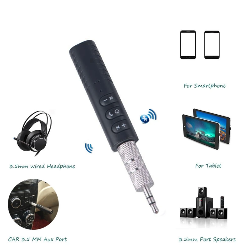 

Bluetooth Audio Adapter 3.5mm AUX Adapter Bluetooth V5.0 Transmitter Receiver Wireless AUX Audio Music