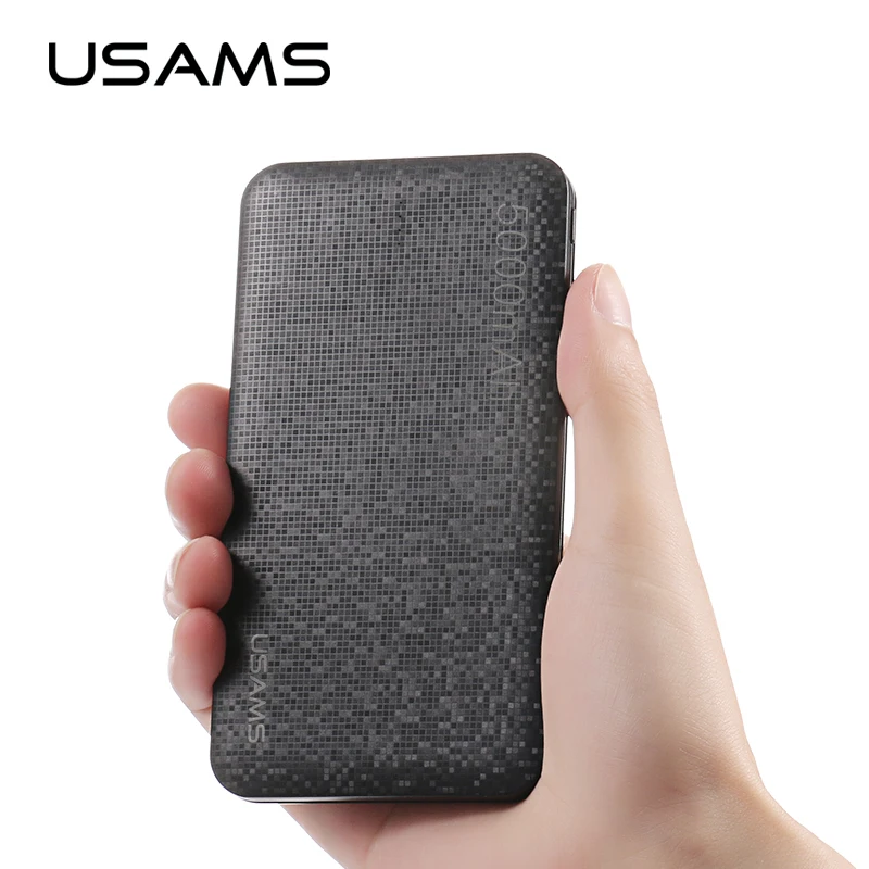 USAMS Универсальный 5000 мАч Внешний аккумулятор двойной USB внешний для зарядного