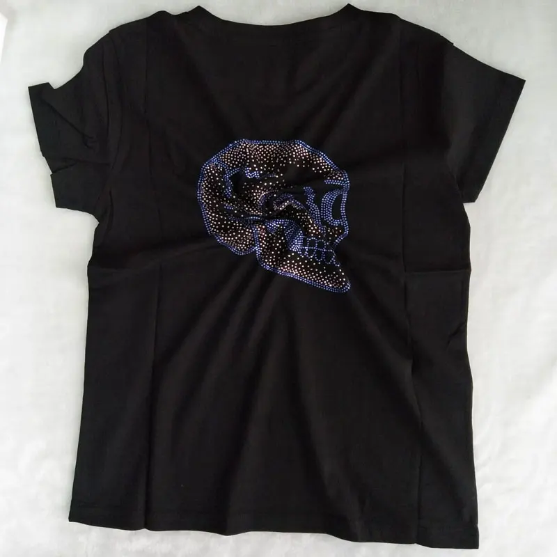 Женская футболка новая индивидуальная хлопковая Футболка с черепом | одежда