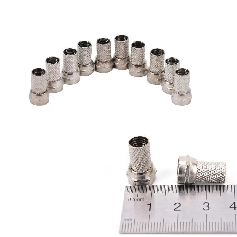 10 шт. F цифровой кабельный терминал разъем для кабеля ТВ винтовой SAT RG6 CT100 WF100 TX100