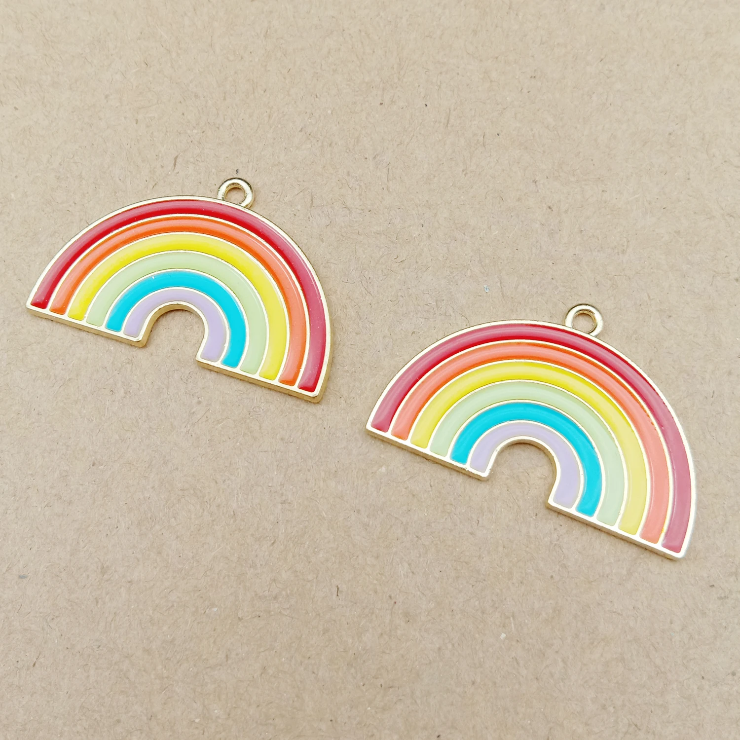 10 шт./упак. радужные эмалированные подвески для ювелирных изделий браслетов и