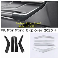 lapetus car inner door armrest window lift panel cover trim interior refit kit fit for ford explorer 2020 2021 2022 accessories