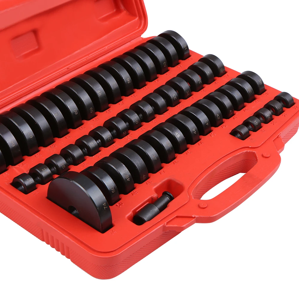 

52pcs Custom Bush Front Wheel Bearing Seal Driver Set Discs Tools 18-65mm Car Repairing Set Bearing and seal Driver Kit