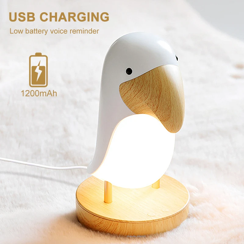 Светодиодный ночник Toucan Bird перезаряжаемый ночсветильник с USB лампа для дома