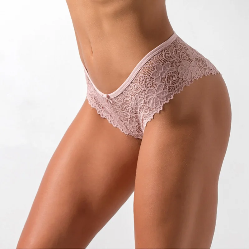 Сексуальные женские трусики Прозрачное нижнее белье бесшовные трусы с бантом
