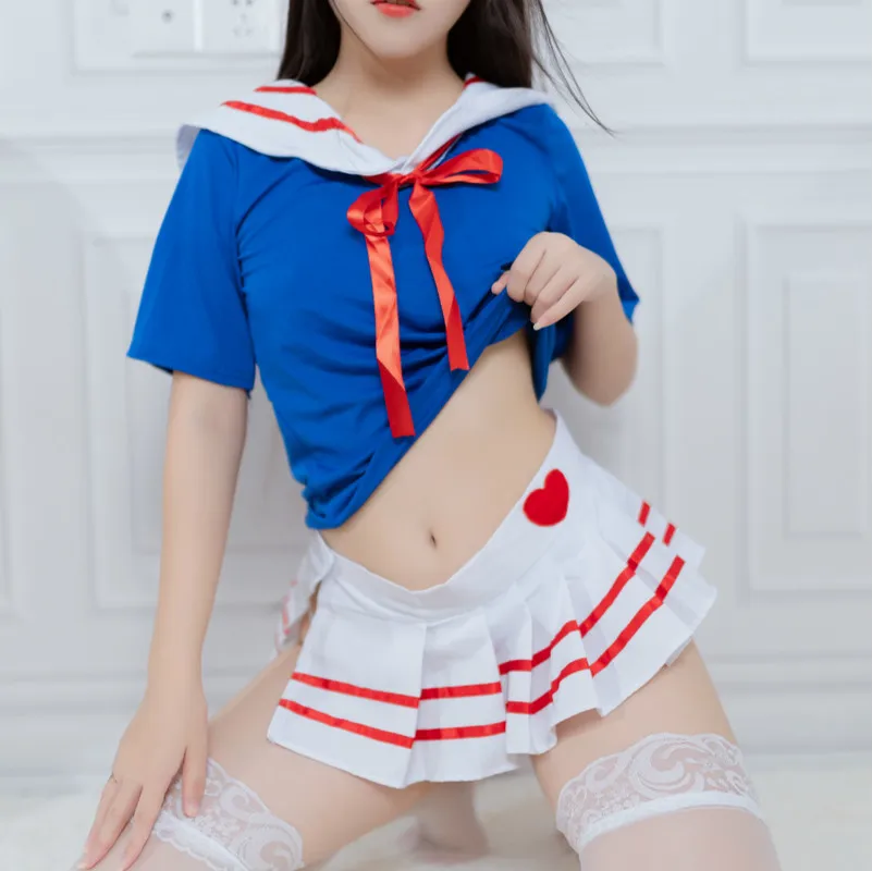 Lolita Anime Cosplay elbise japon okulu kız JK üniforma sevimli donanma denizci seksi iç çamaşırı amigo rol oynamak seksi kostümleri