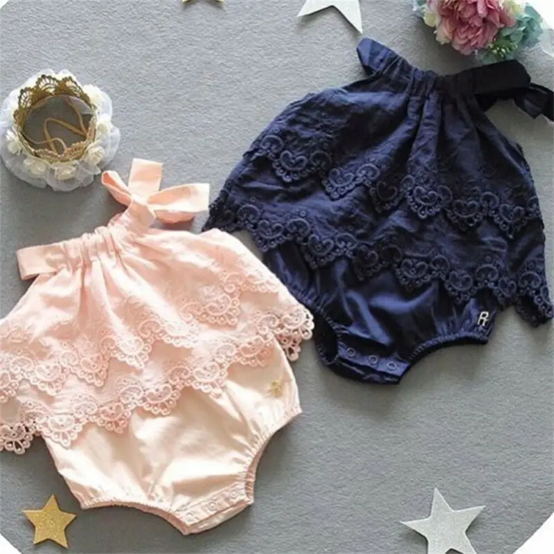 

NEW Newborn Baby Girl Lace Ruffle Romper Jumpsuit Bodysuit Clothes Set Sunsuit