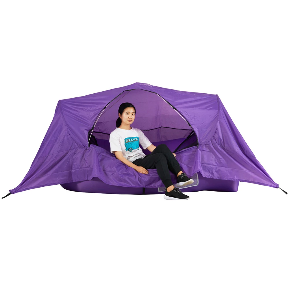 

Открытый Кемпинг 2-в-1 Портативный подвесной тент воздуха кровать надувной шатер надувной диван с навесом для Пеший Туризм путешествие