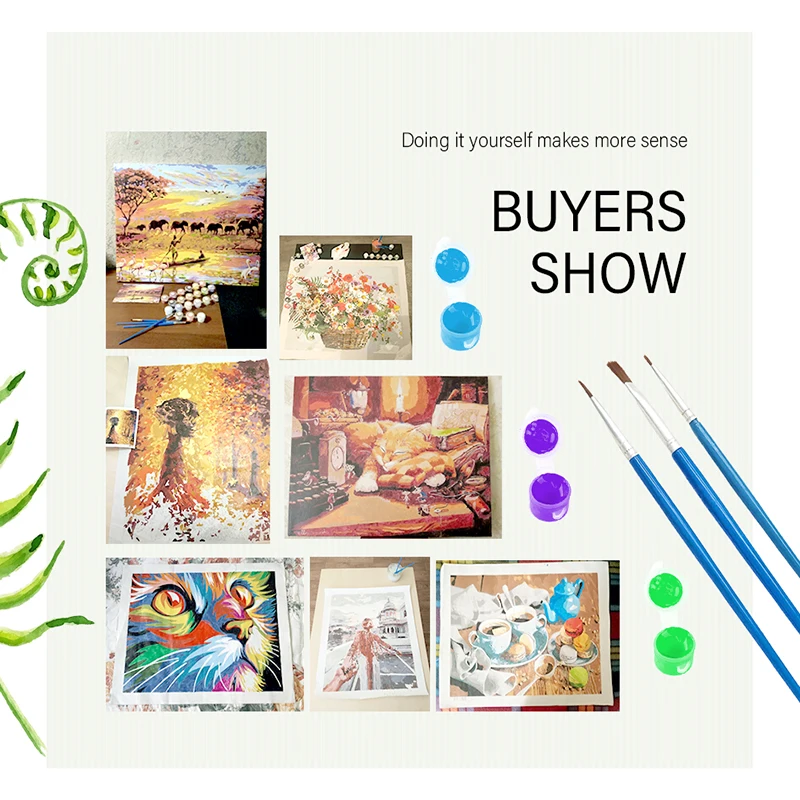SDOYUNO DIY живопись по номерам с рамкой для девочек набор акриловых красок