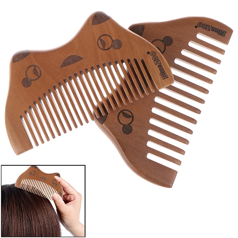 

1 Pc Cute Cat Design Hairdressing Portable Styling Tool Pocket Natural Wooden Combs No Static Beard Comb Hair Brush Massage